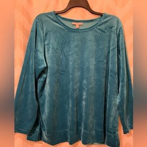 Plus Size Tunic Velour Top